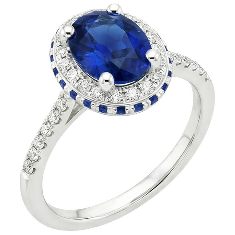 echter oval diamant 4.50Karat ring Detailansicht