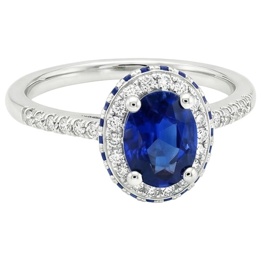 echter oval diamant 4.50Karat ring auf Weiß
