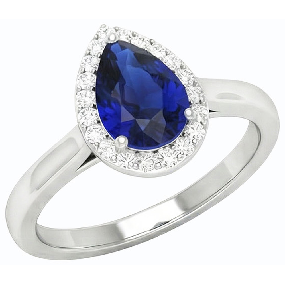 echter pear diamant 3Karat ring Detailansicht