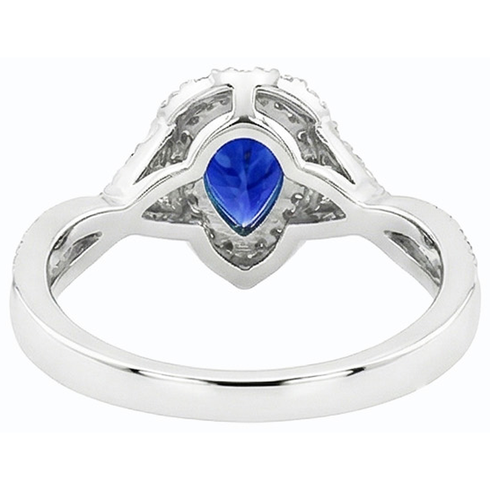 echter pear diamant 4.50Karat ring Draufsicht