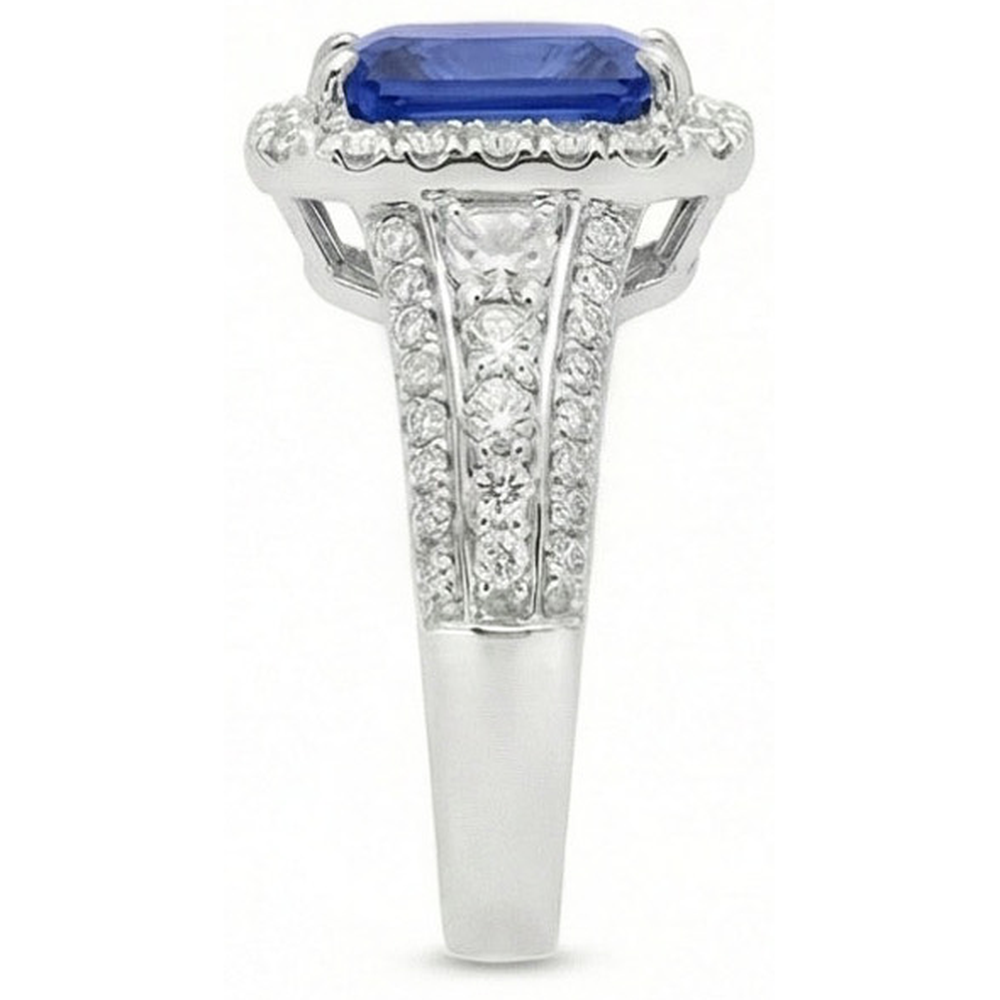 echter radiant diamant 3.50Karat ring Detailansicht