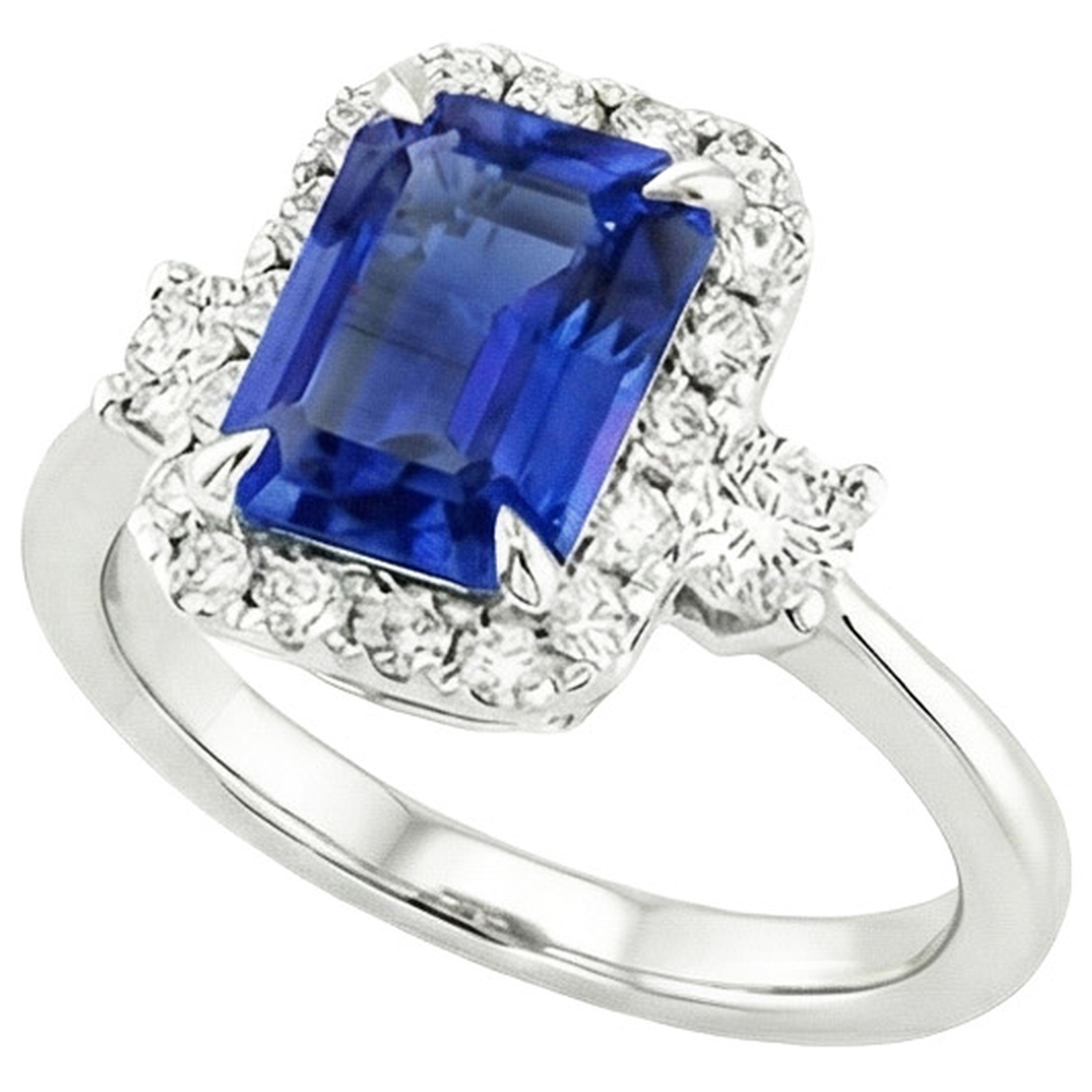 echter round diamant 4.50Karat ring Draufsicht