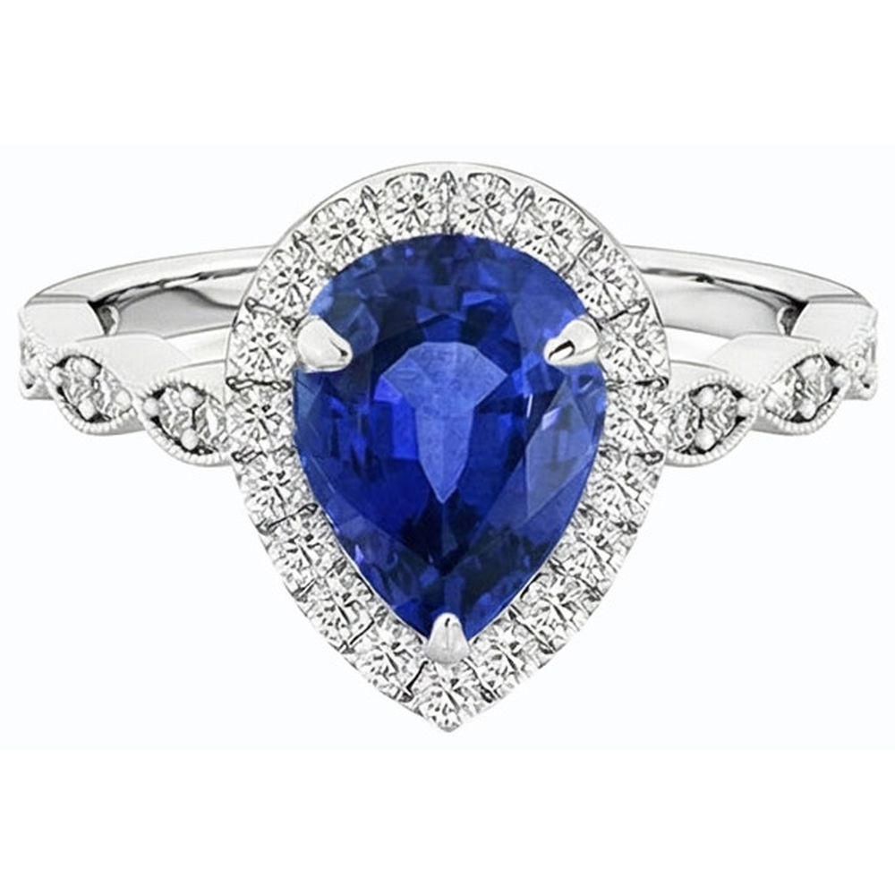 echter round diamant 5Karat ring Draufsicht