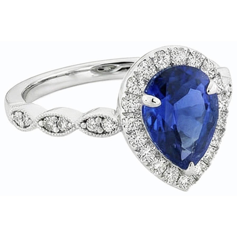 echter round diamant 5Karat ring Profilansicht
