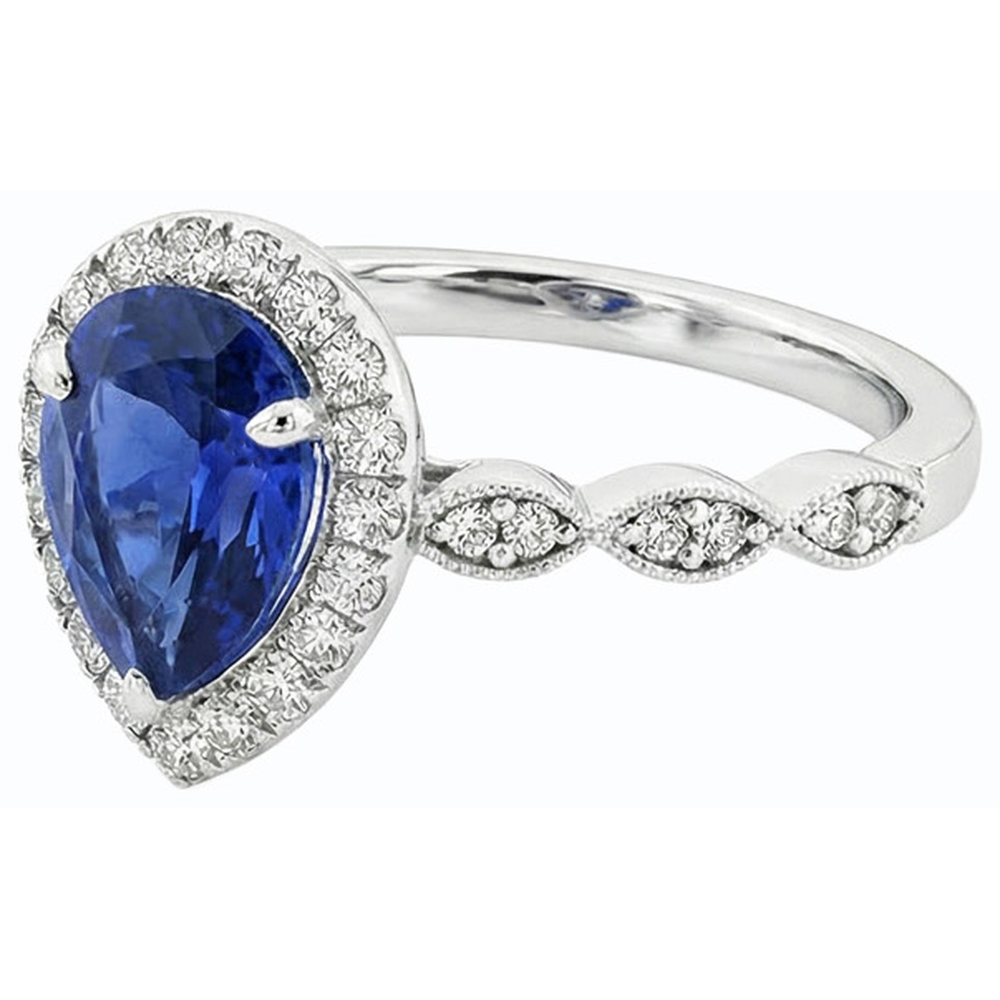 echter round diamant 5Karat ring auf Weiß