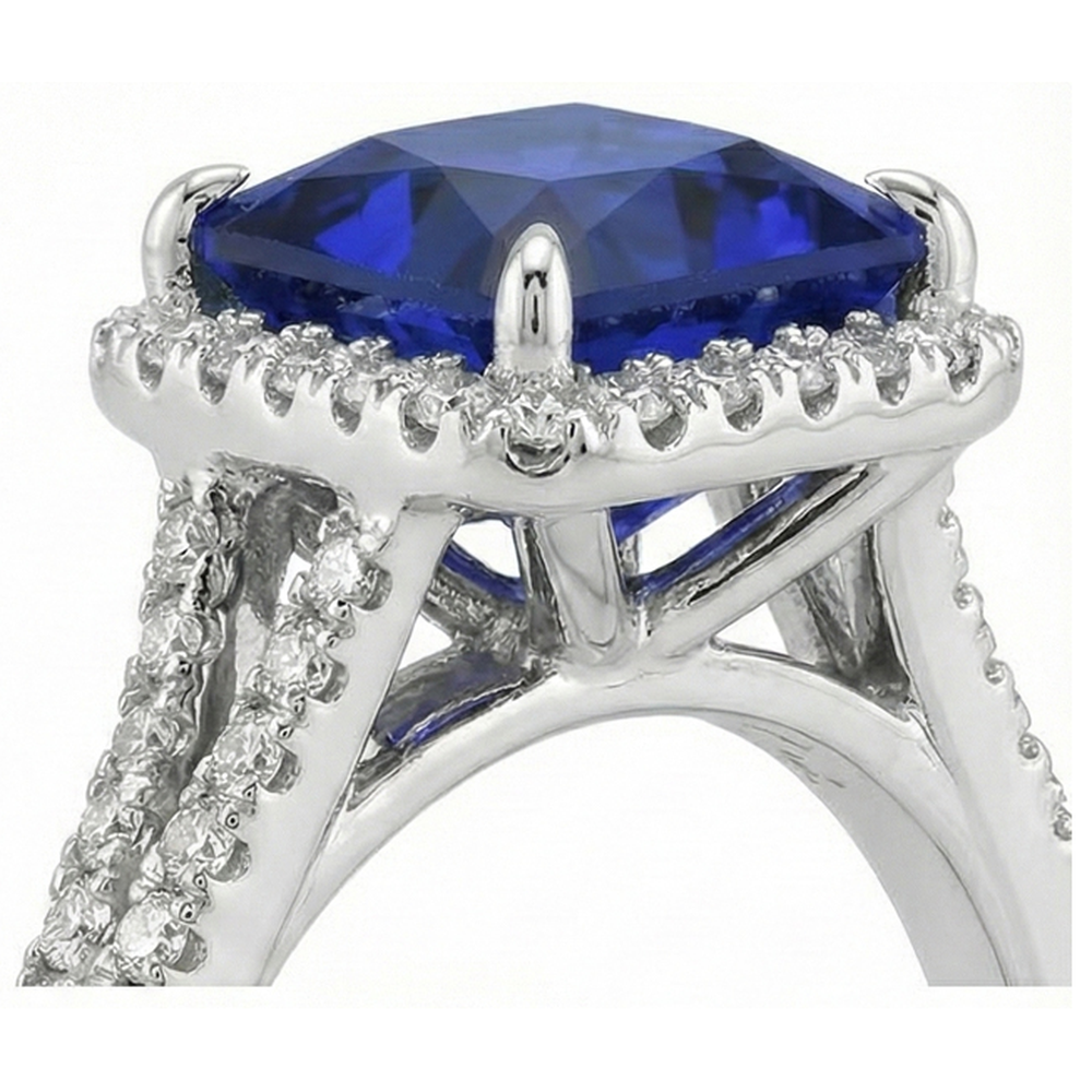 echter round diamant 6.5Karat ring Seitenansicht