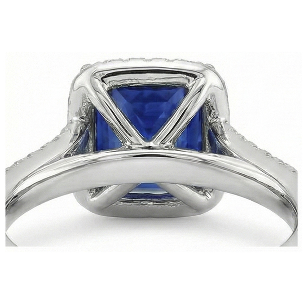 echter round diamant 6.5Karat ring Draufsicht