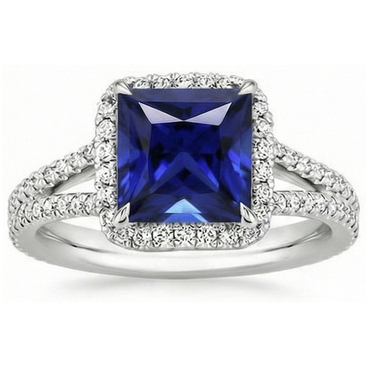 echter round diamant 6.5Karat ring Profilansicht