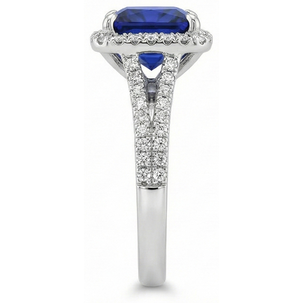 echter round diamant 6.5Karat ring Band Detail