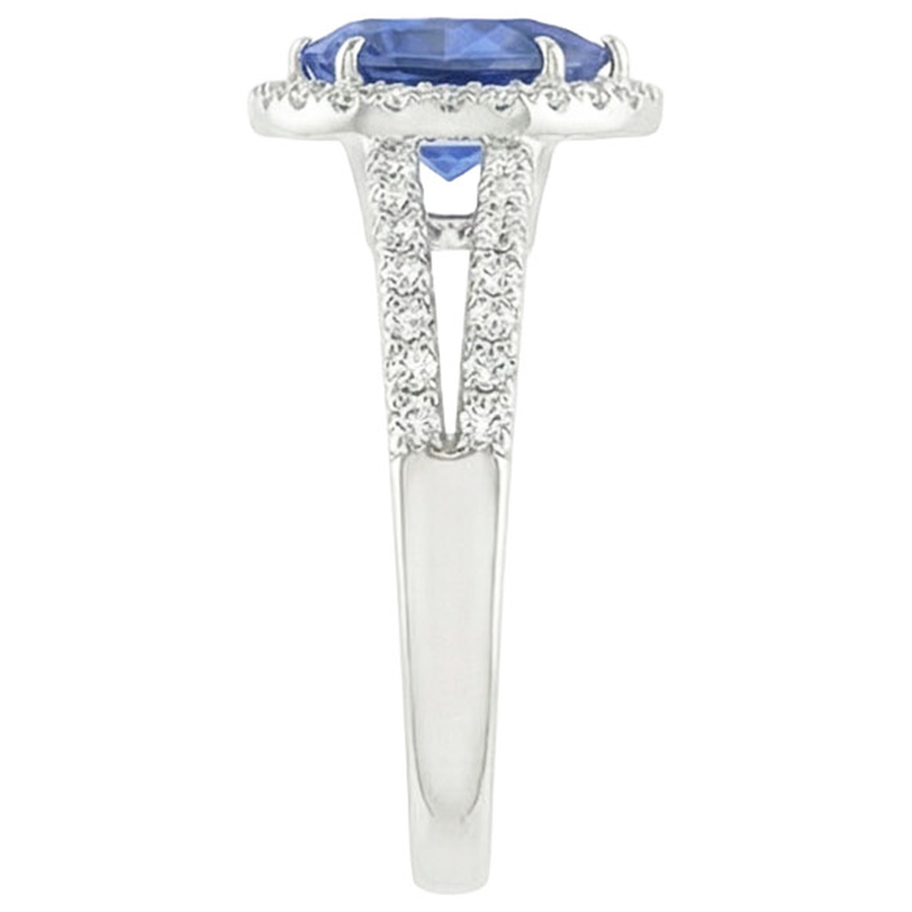 echter round diamant 4.50Karat ring auf Weiß