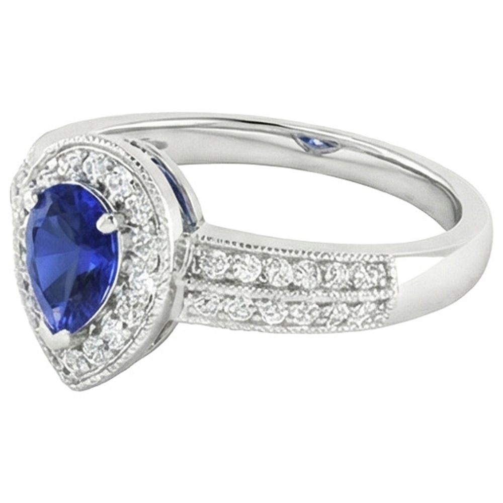 echter round diamant 2Karat ring auf Weiß