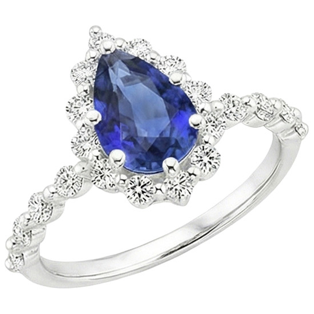 echter round diamant 5Karat ring Draufsicht