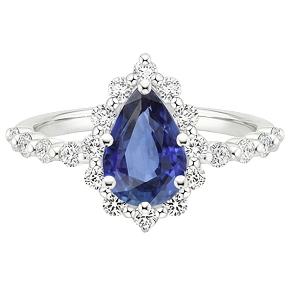 echter round diamant 5Karat ring Profilansicht