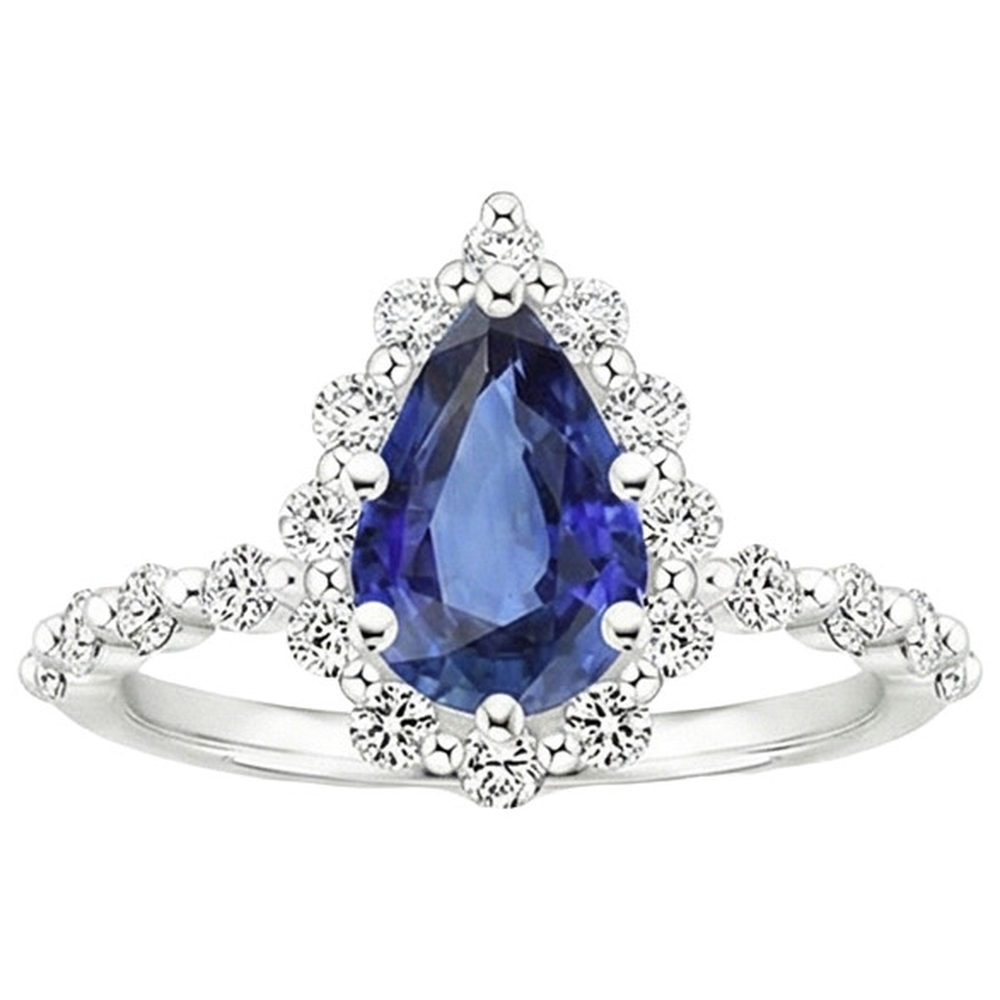 echter round diamant 5Karat ring auf Weiß