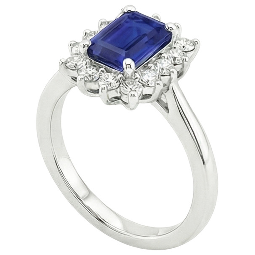 echter round diamant 4.50Karat ring Seitenansicht