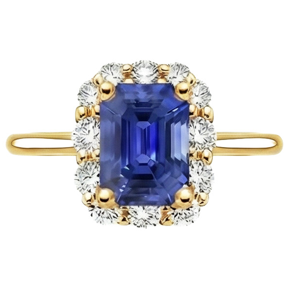 echter round diamant 4.25Karat ring Draufsicht