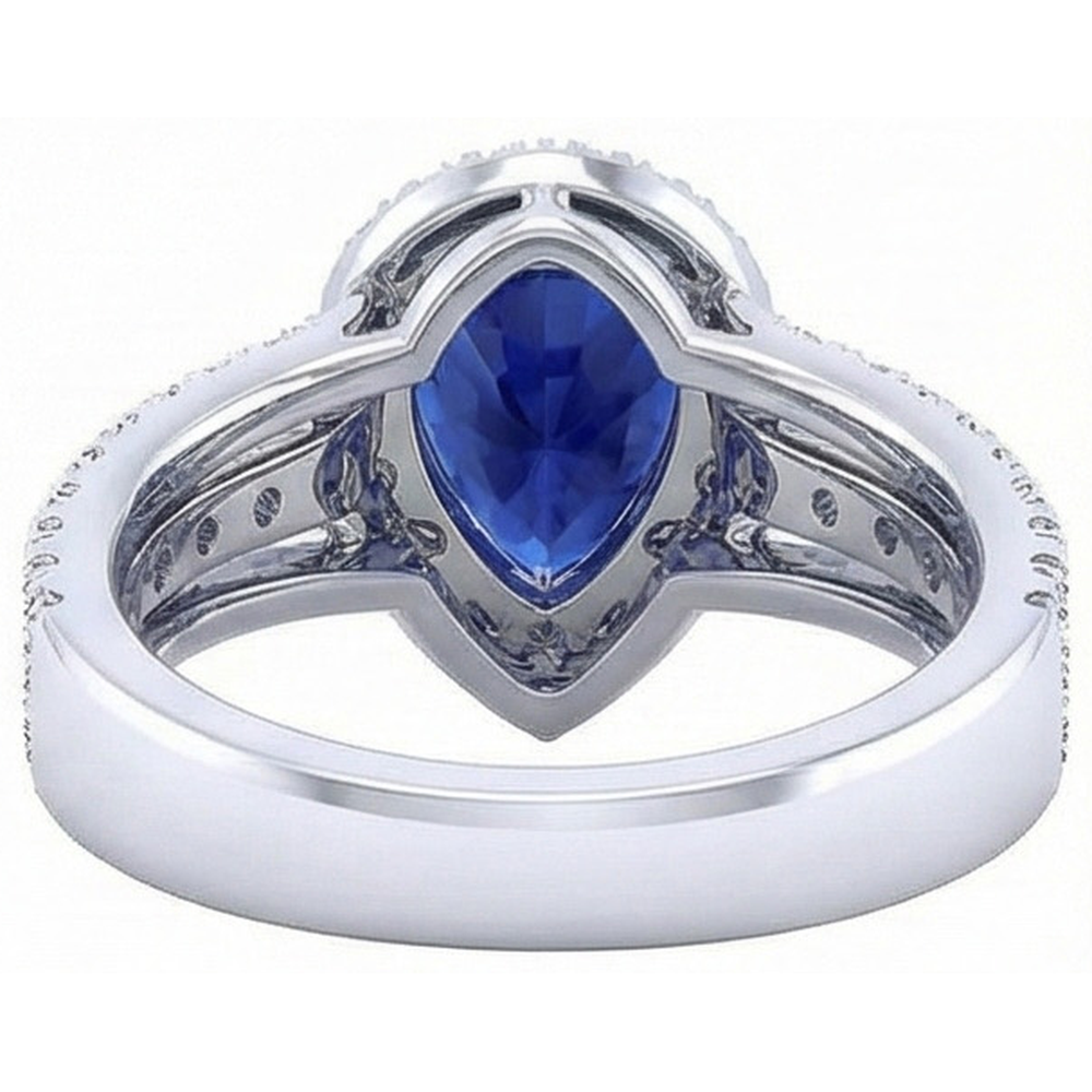 echter round diamant 5Karat ring Dreiviertelansicht