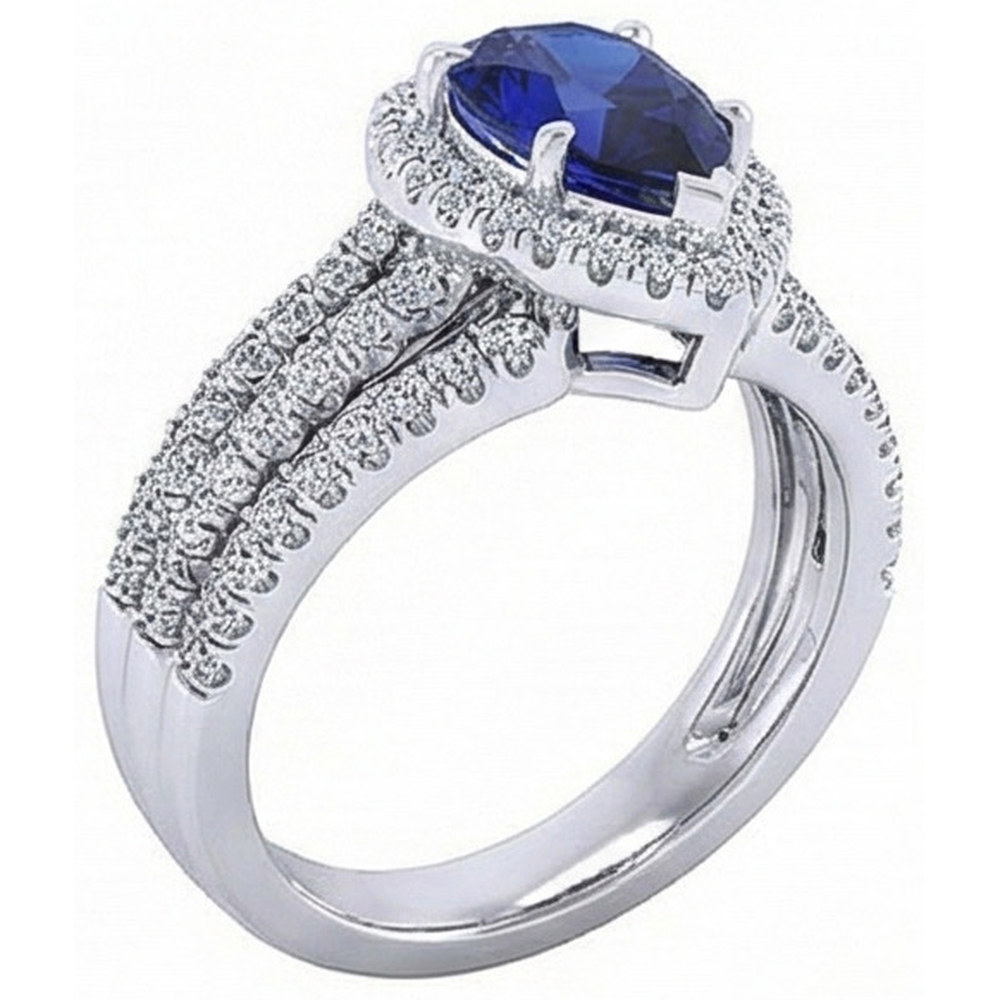 echter round diamant 5Karat ring auf Weiß