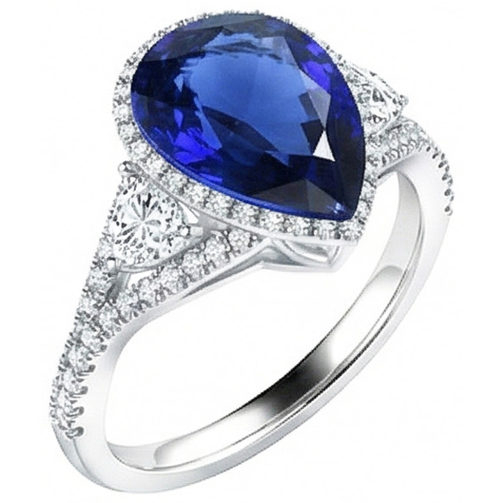 echter round diamant 4Karat ring Detailansicht