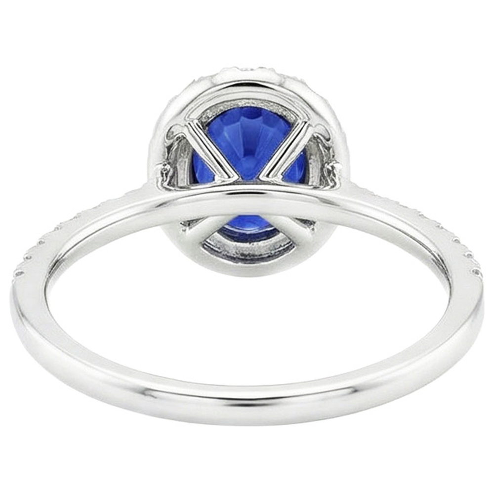 echter oval diamant 4Karat ring Seitenansicht