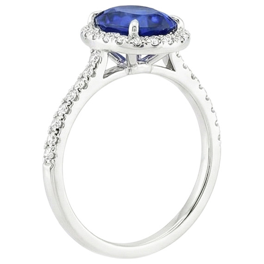 echter oval diamant 4Karat ring Detailansicht