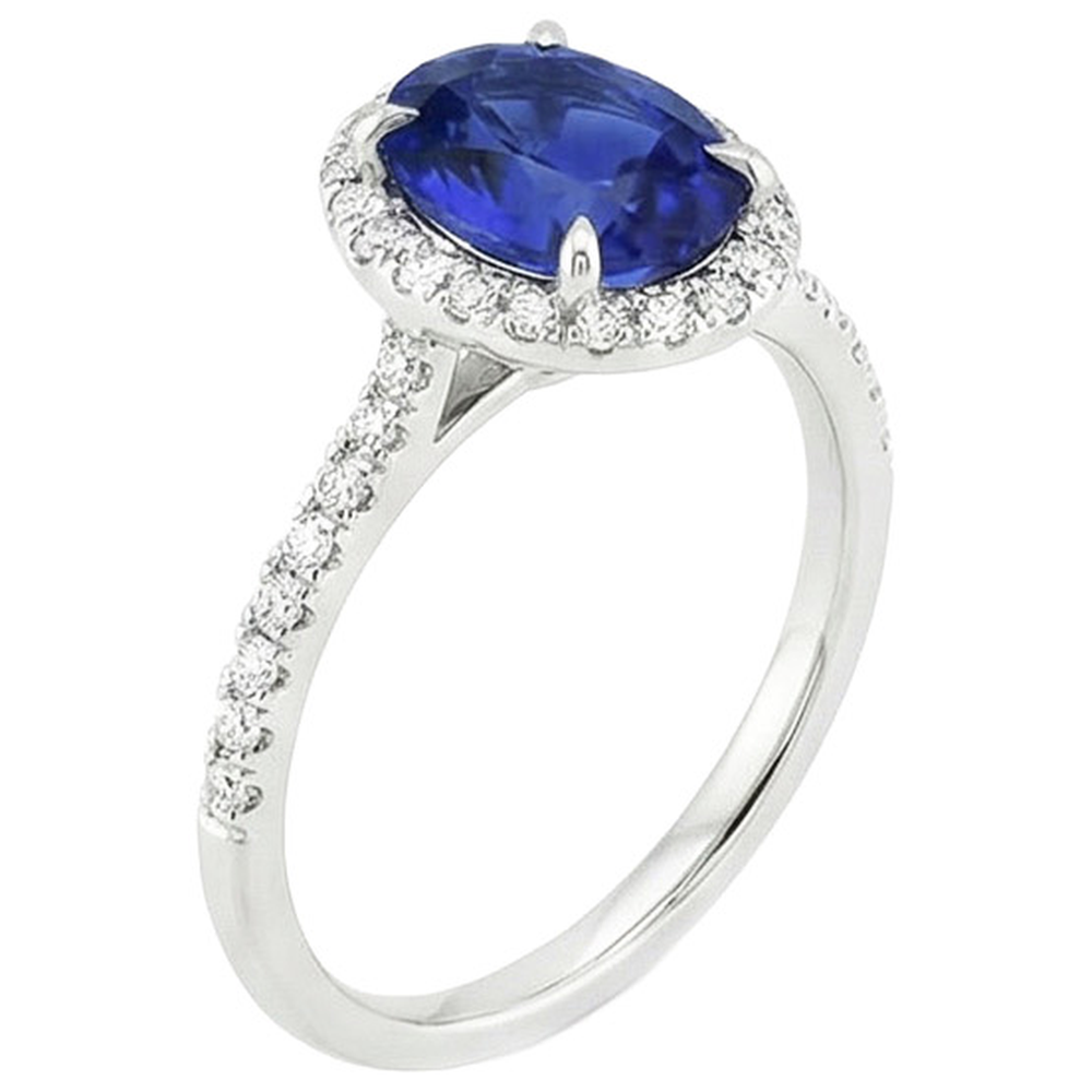 echter oval diamant 4Karat ring auf Weiß