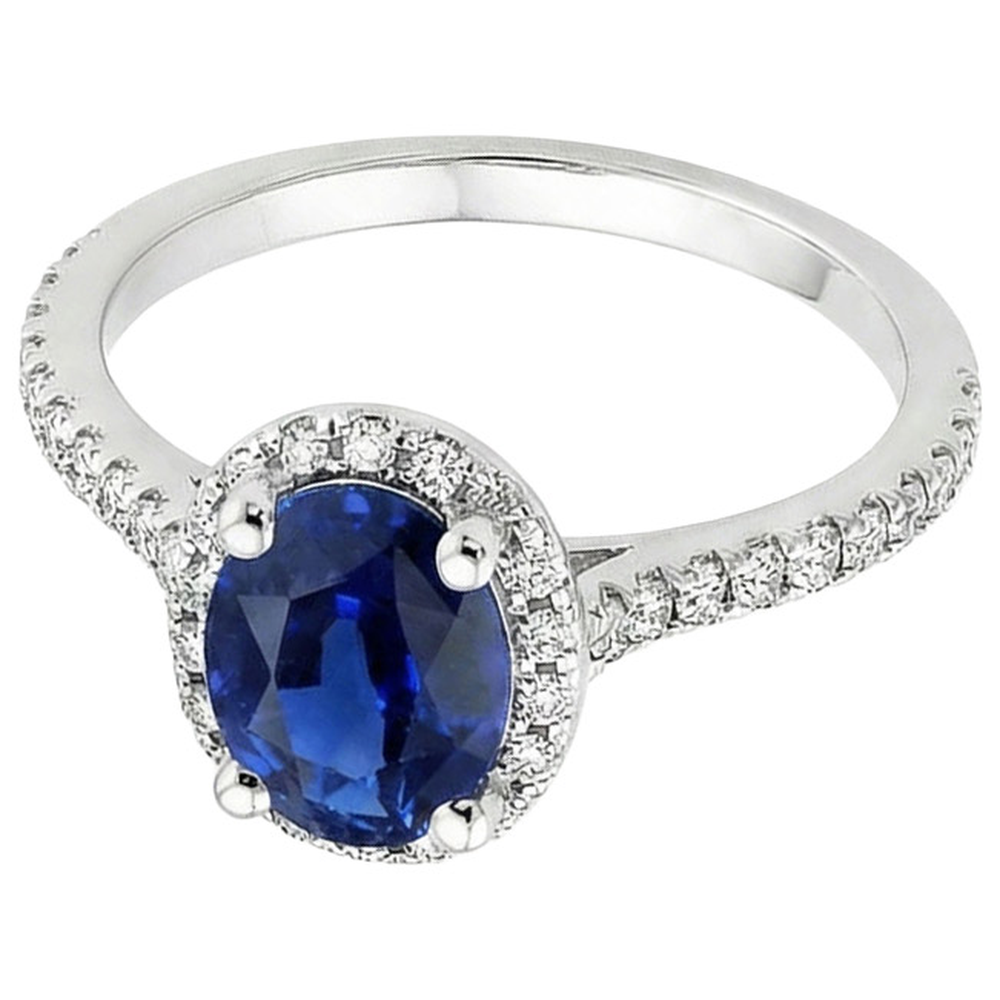 echter oval diamant 5Karat ring Seitenansicht