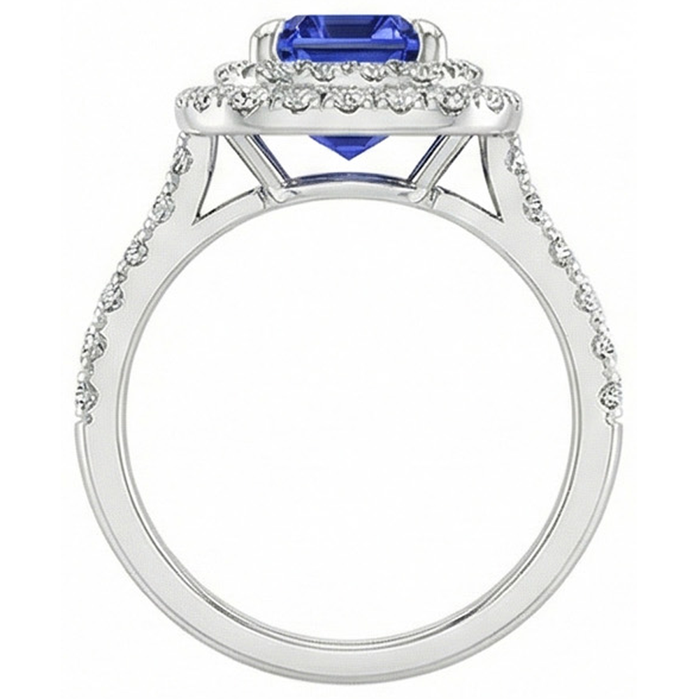echter round diamant 5Karat ring Seitenansicht