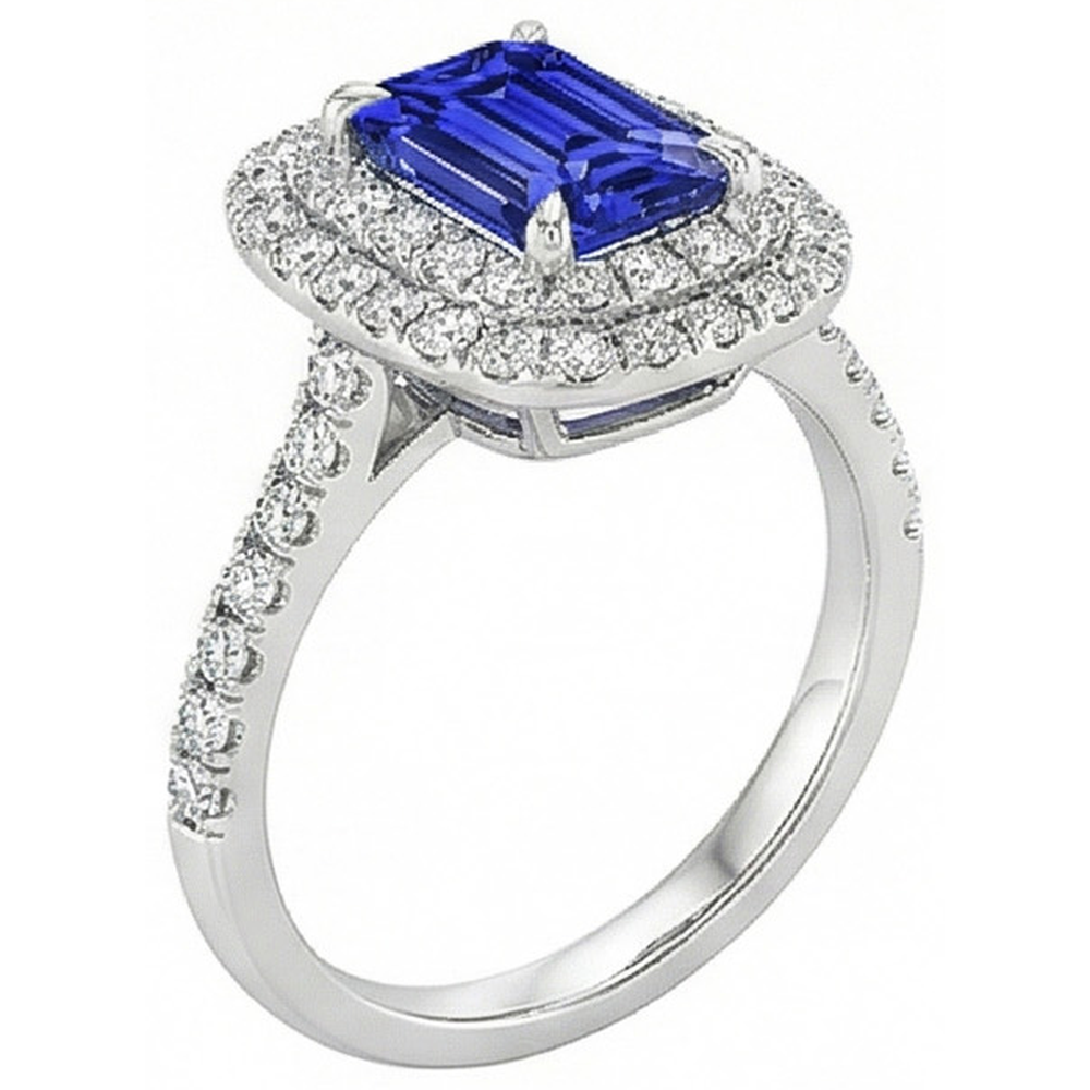 echter round diamant 5Karat ring Detailansicht