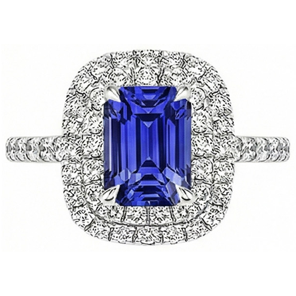 echter round diamant 5Karat ring Profilansicht