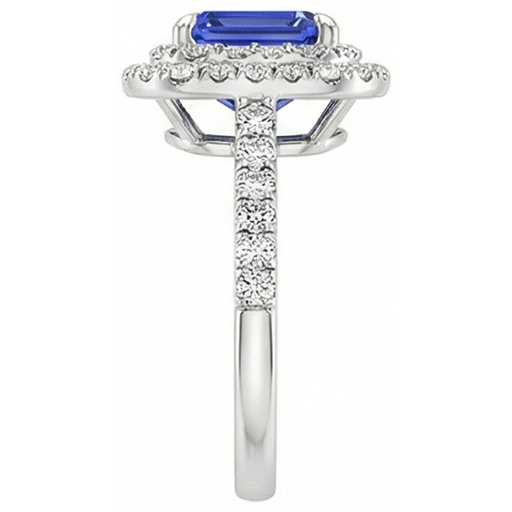 echter round diamant 5Karat ring auf Weiß