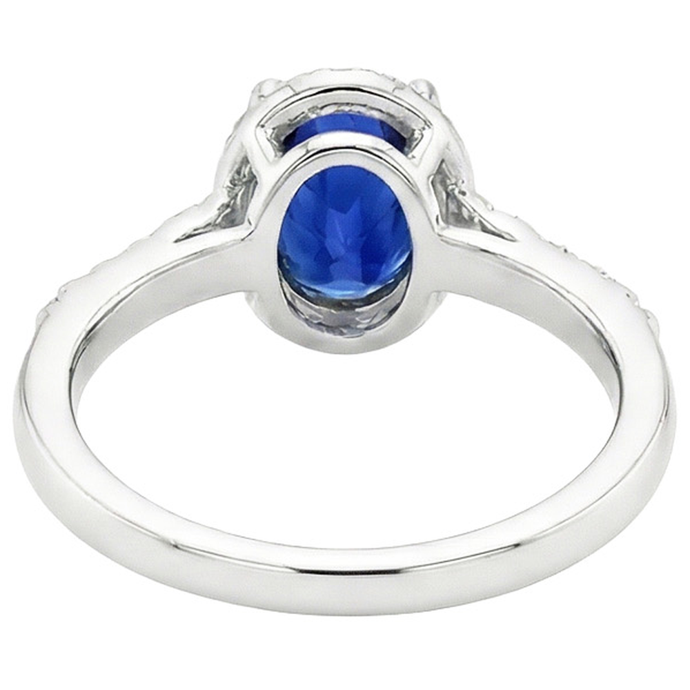 echter oval diamant 3.75Karat ring Detailansicht