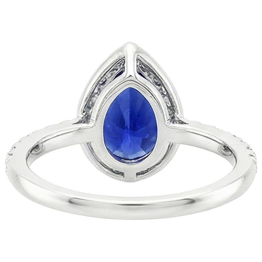 echter round diamant 3.75Karat ring Draufsicht