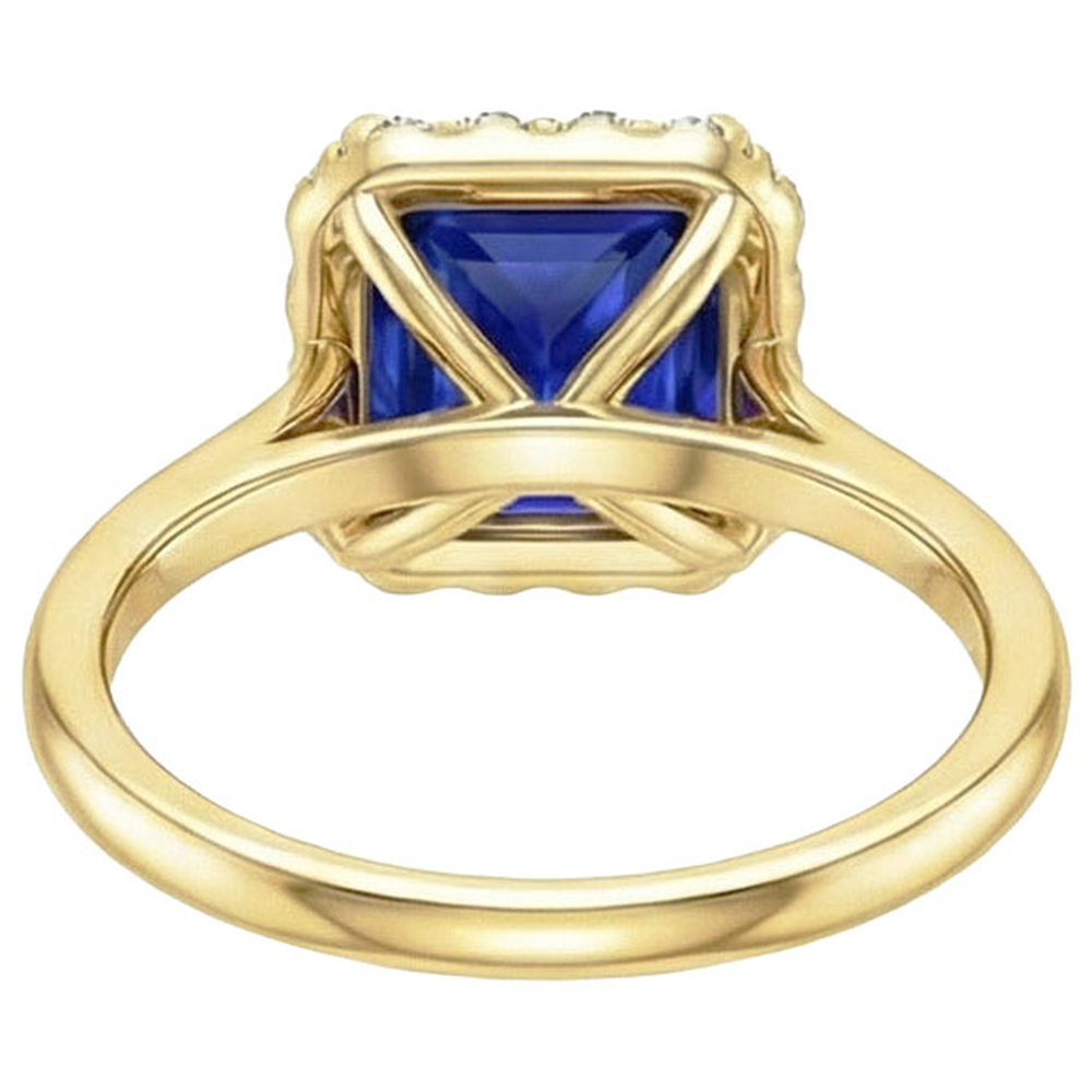 echter princess diamant 6Karat ring Detailansicht