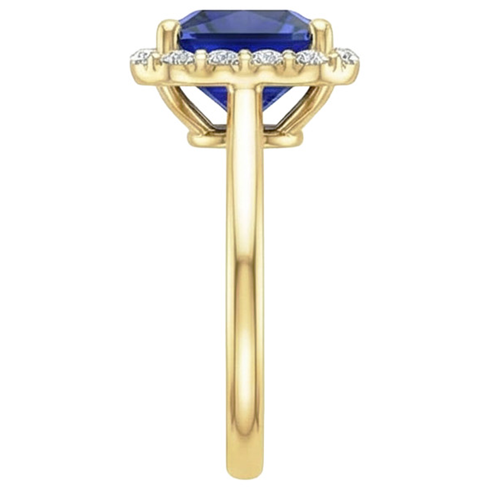 echter princess diamant 6Karat ring auf Weiß