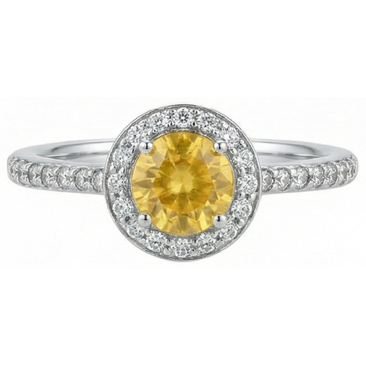 echter round diamant 4.50Karat ring Vorderansicht