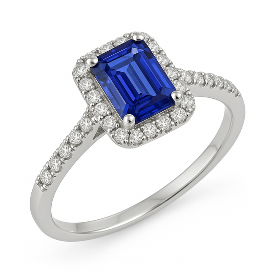 echter round diamant 4.25Karat ring Draufsicht