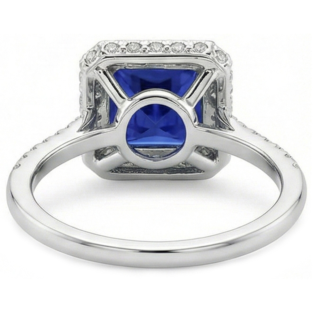 echter princess diamant 6Karat ring auf Weiß