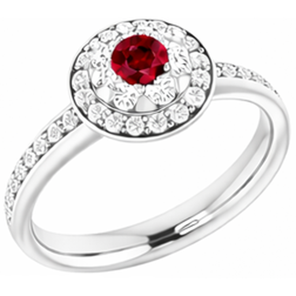 echter round rubin 1.80Karat ring Profilansicht