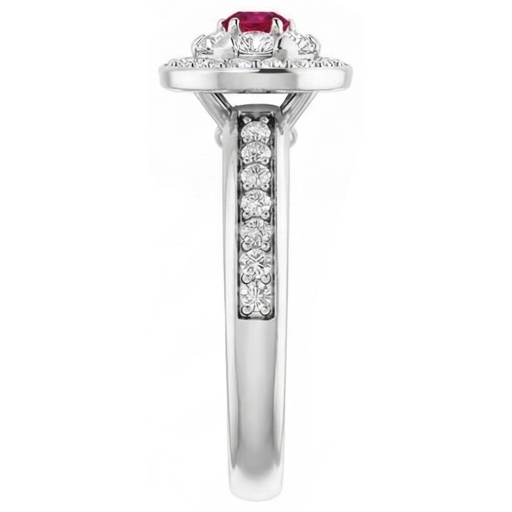 echter round rubin 1.80Karat ring Band Detail