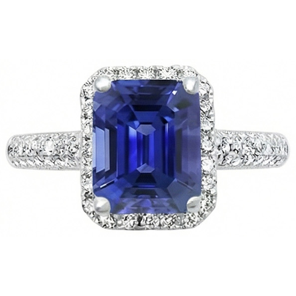 echter baguette diamant 4Karat ring Seitenansicht
