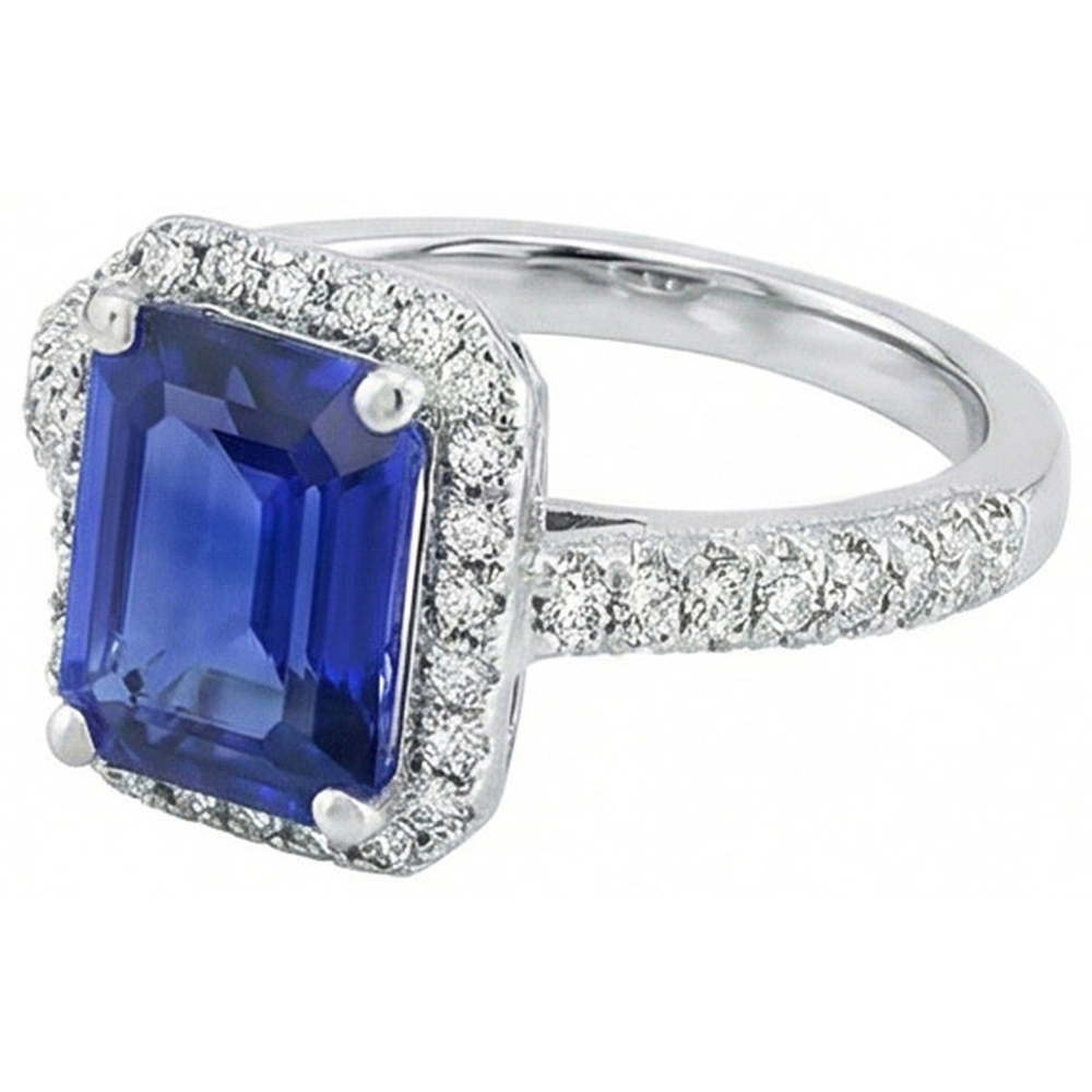 echter baguette diamant 4Karat ring Detailansicht