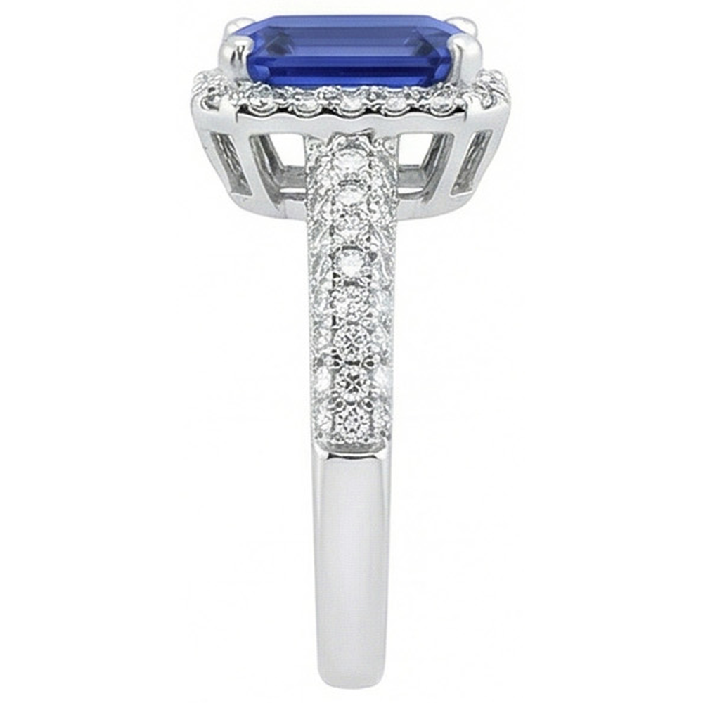echter baguette diamant 4Karat ring Draufsicht