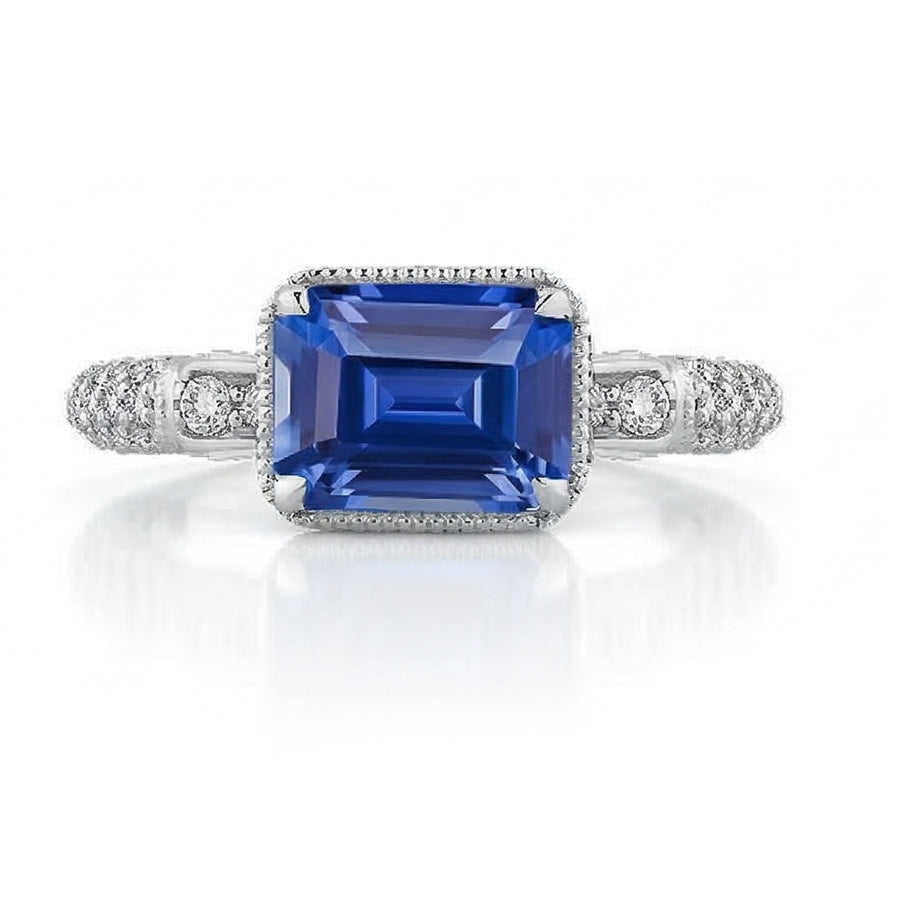 echter baguette diamant 4Karat ring Detailansicht