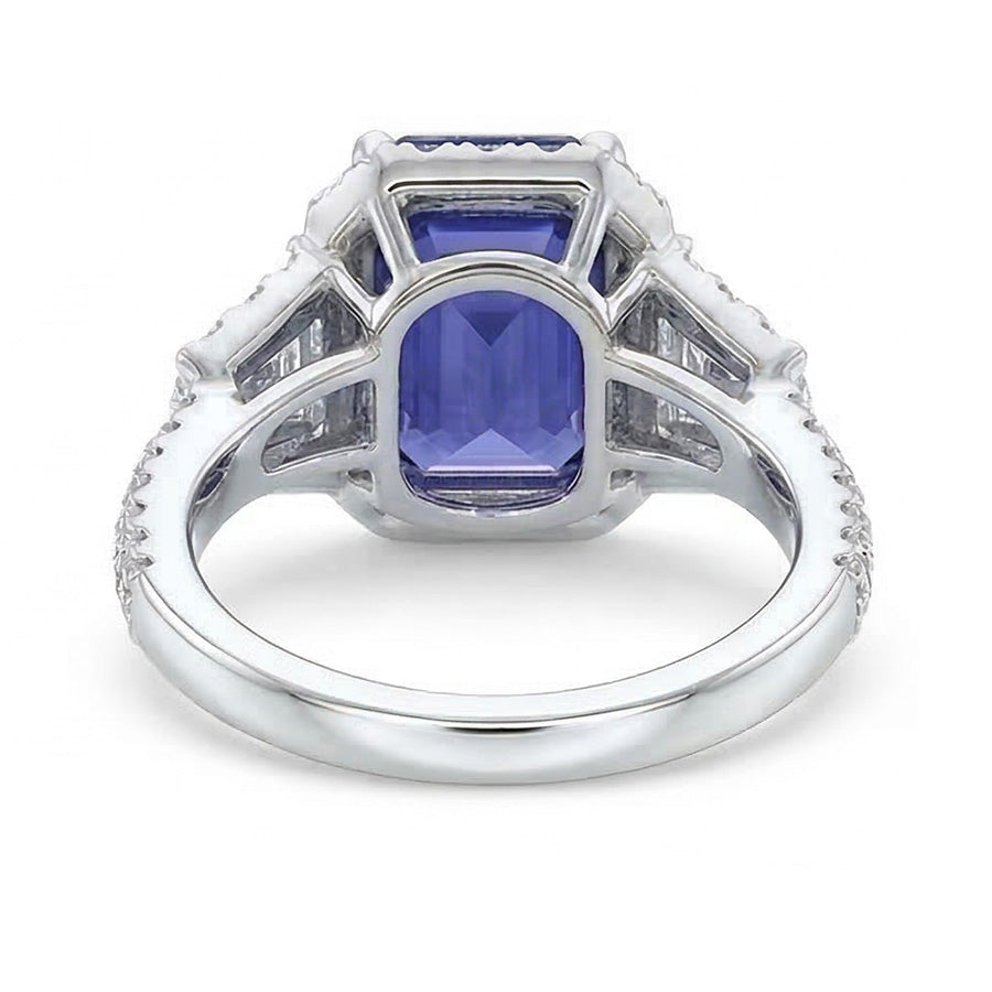 echter round diamant 4.50Karat ring auf Weiß