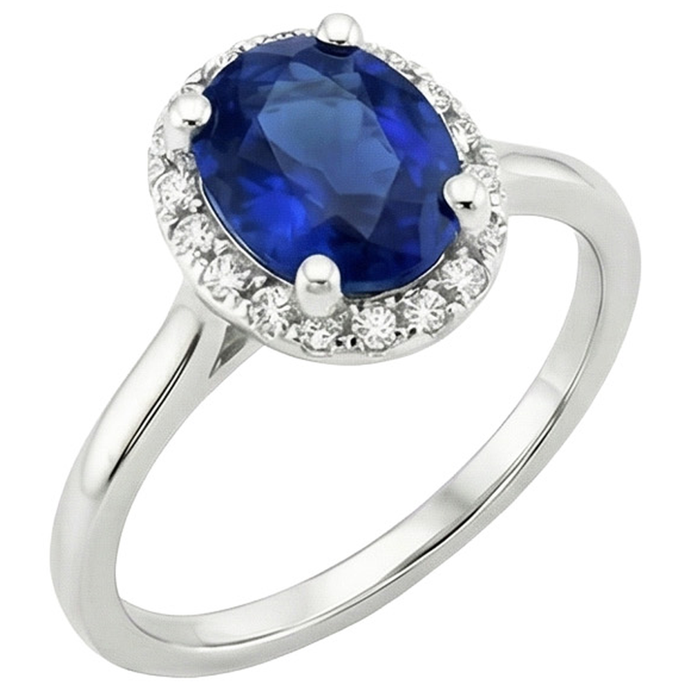 echter oval diamant 3.50Karat ring Seitenansicht