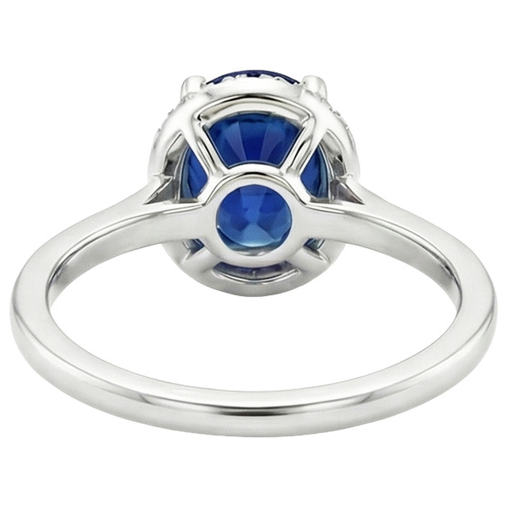 echter oval diamant 3.50Karat ring Draufsicht