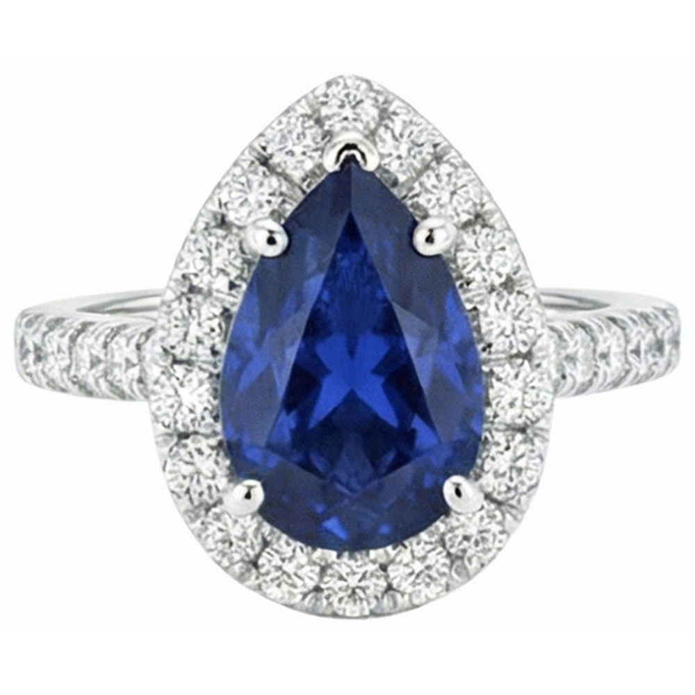 echter round diamant 3.50Karat ring Seitenansicht