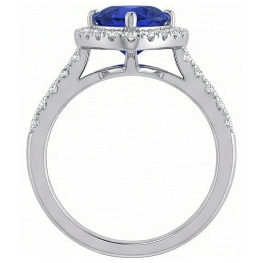 echter trillion diamant 2Karat ring Draufsicht