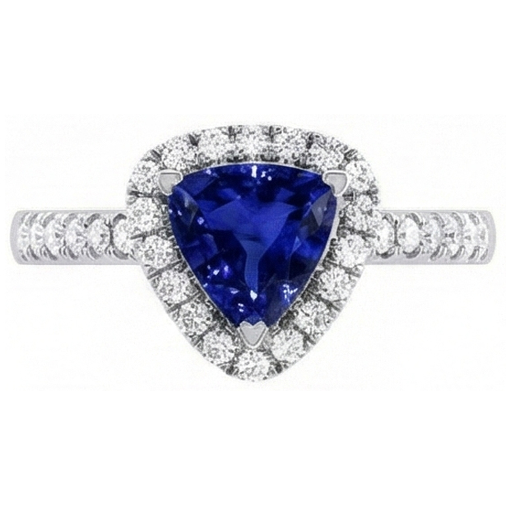 echter trillion diamant 2Karat ring Seitenansicht